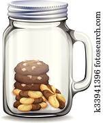 Cookies in the glass jar Cookies in the glass jar