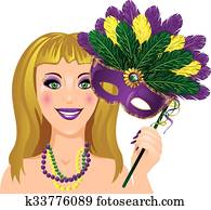 Mardi Gras Lady Mardi Gras Lady