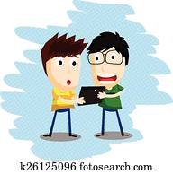 Playing Computer Tablet Game