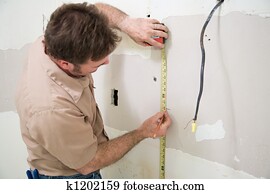 Worker Measuring and Marking Worker Measuring and Marking