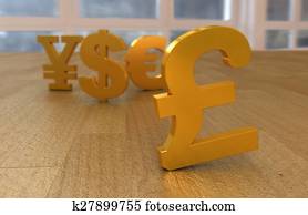 Badges currency of the world