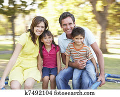 család, lovaglás, képben látható, körforgalom, dísztér