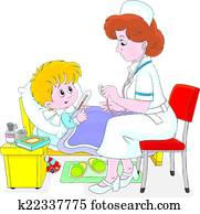 Doctor and little patient Doctor and little patient