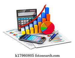 Financial statistics and accounting concept Financial statistics and accounting concept