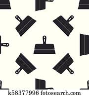 Abbildung, von, arbeiter, mit, spachtel, und, pflaster, machen