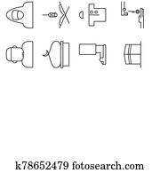 moslem, kaufmannsladen, symbol moslem, kaufmannsladen, symbol