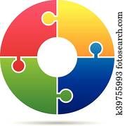 Ring of puzzle pieces