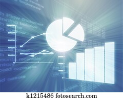 Spreadsheet business charts illustration Spreadsheet business charts illustration