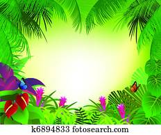 Tropical forest background Tropical forest background
