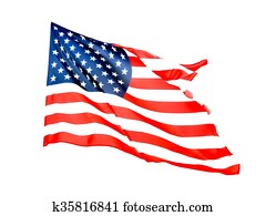USA flag floating