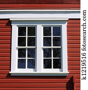 White Framed Barn Window White Framed Barn Window