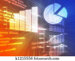 スプレッドシート, ビジネス, チャート, イラスト