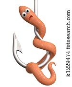 3d, הפחד, תולעת, ב, a, לדוג וו