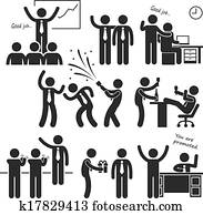 feliz, saliência, recompensar, empregado