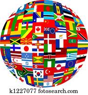 flag globe flag globe