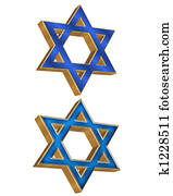 Jewish Star 2 styles 3D Jewish Star 2 styles 3D