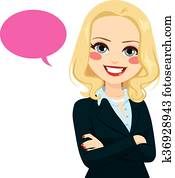 Senior Businesswoman Balloon