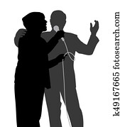 senior, het zingen, duet