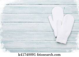 White mittens