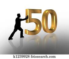 50th, יום הולדת, 3d, הזמנה