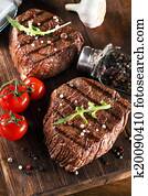 Beef steak on a barbecue grill Beef steak on a barbecue grill