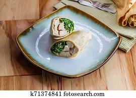 Chicken Caesar Wrap Sandwich