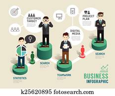 firma, planke boldspil, begreb, infographic, foranstaltning, til, succesrige, vektor, illustration