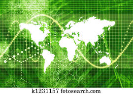 Green Stock Market World Economy
