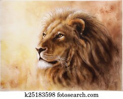 lion head with a majesticaly peaceful expression lion head with a majesticaly peaceful expression