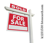 Sold For Sale Real Estate Sign