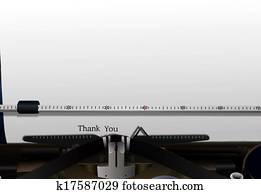 Thank You on Typewriter Thank You on Typewriter
