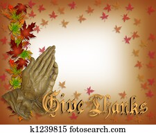 Thanksgiving card Praying hands