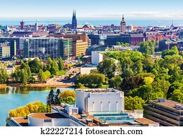 Aerial panorama of Helsinki, Finland Aerial panorama of Helsinki, Finland