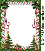 Christmas Candy and tree frame Christmas Candy and tree frame
