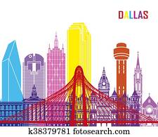 dallas skyline, zaľahnúť