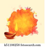 diwali festival diya on watercolor background diwali festival diya on watercolor background
