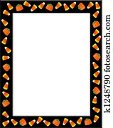 Halloween Candy Corn Frame Black Halloween Candy Corn Frame Black