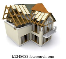 House under construction House under construction