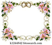 Lily Floral Wedding Invitation Lily Floral Wedding Invitation