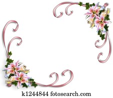 Lily Floral Wedding Invitation Lily Floral Wedding Invitation