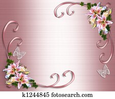 Lily Floral Wedding Invitation Lily Floral Wedding Invitation