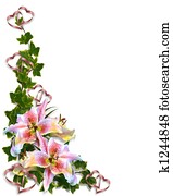Lily Floral Wedding Invitation Lily Floral Wedding Invitation
