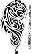 Maori style tattoo shape Maori style tattoo shape