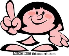 petit, girl, et, positif, sourires