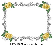 Yellow Roses Wedding Border Yellow Roses Wedding Border