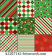 deväť, vianoce, farebný, patterns