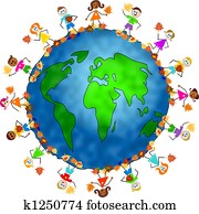 global, otoño, niños