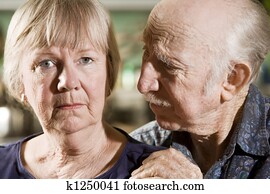 Portrait of Worried Senior Couple