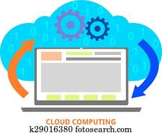 vector - cloud computing