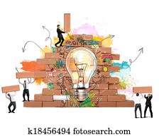 bulding, a, neu, kreativ, idee
